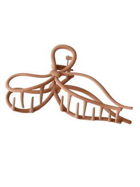 $20 (2 for $30) Vintage Look Metal Bow Hair Claw Clip Frosted Matte Dusty Rose